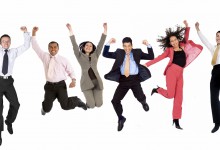 happy business people