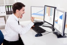 Stock broker trading in a bull market